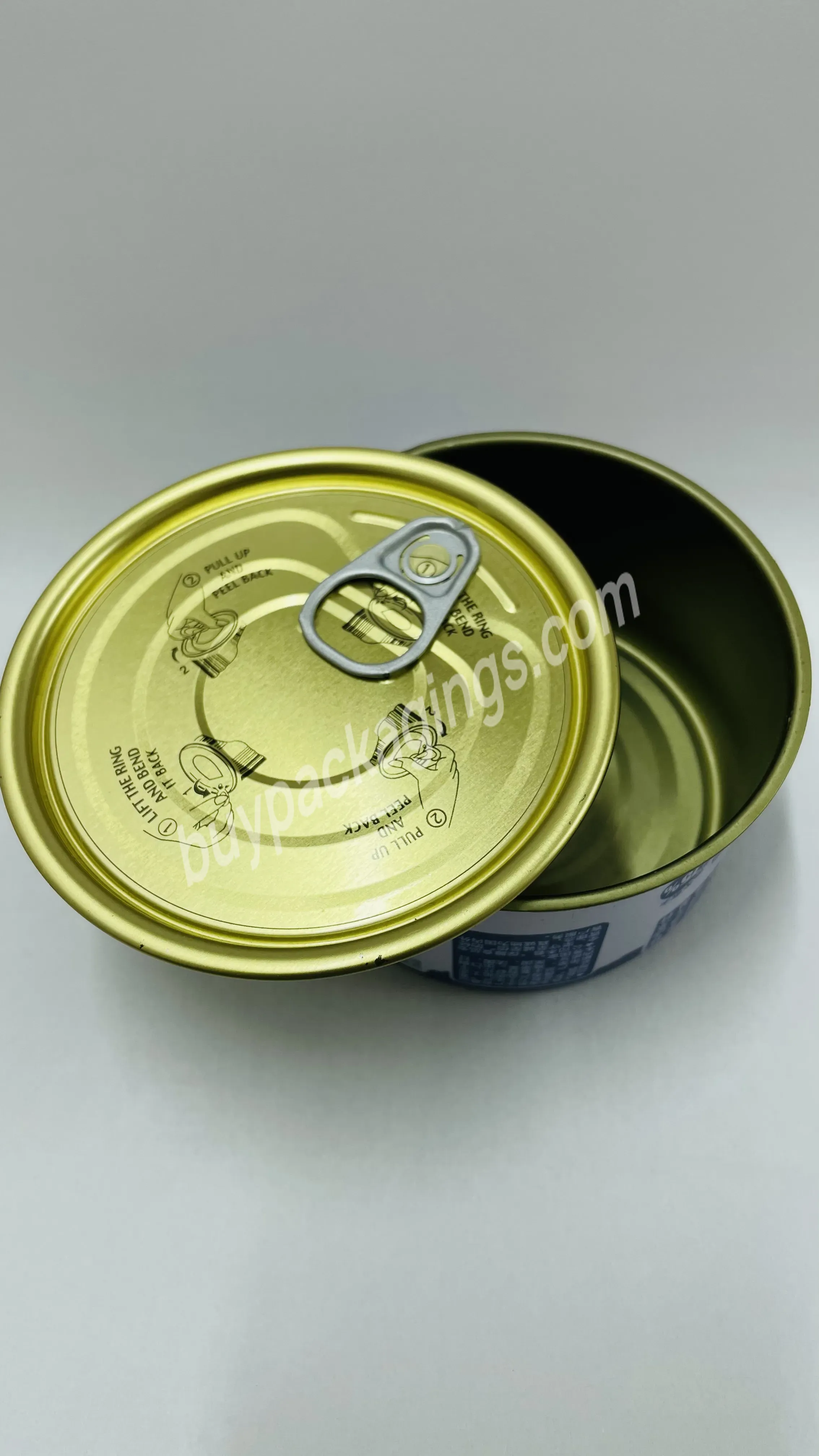 Hot Sale Seafood Octopus Round Jar Metal Tin Food Can With Lids Customised