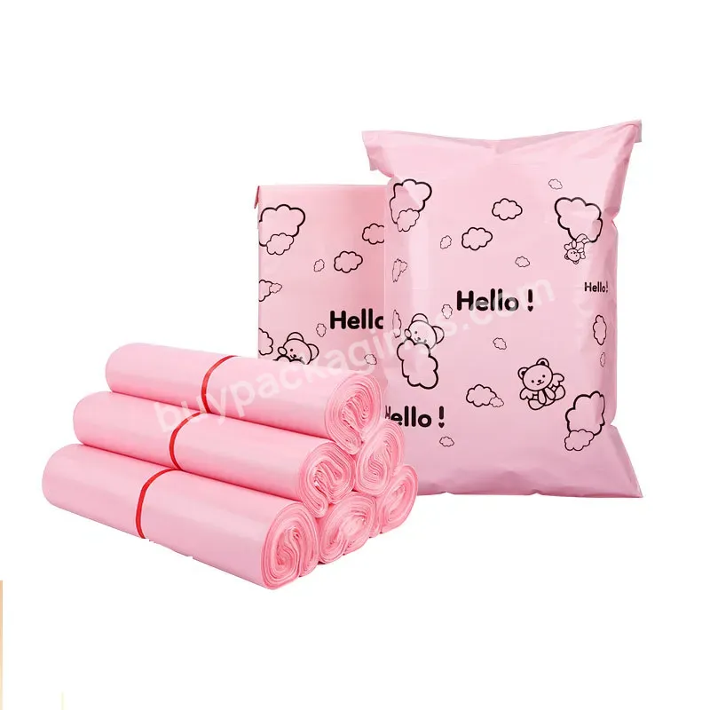 Hot Sale Shipping Mailing Waterproof Wholesale Plastic Bag Printing Plastic Poly Bag Pink Thank You Bag