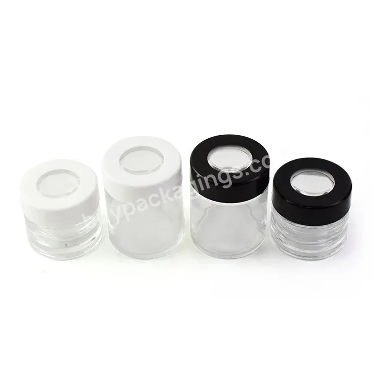 Hot Sale Skin Care Transparent Frosted Glass Jars Magnifying Glass Bottle Screw Lids Honey Jam Jars