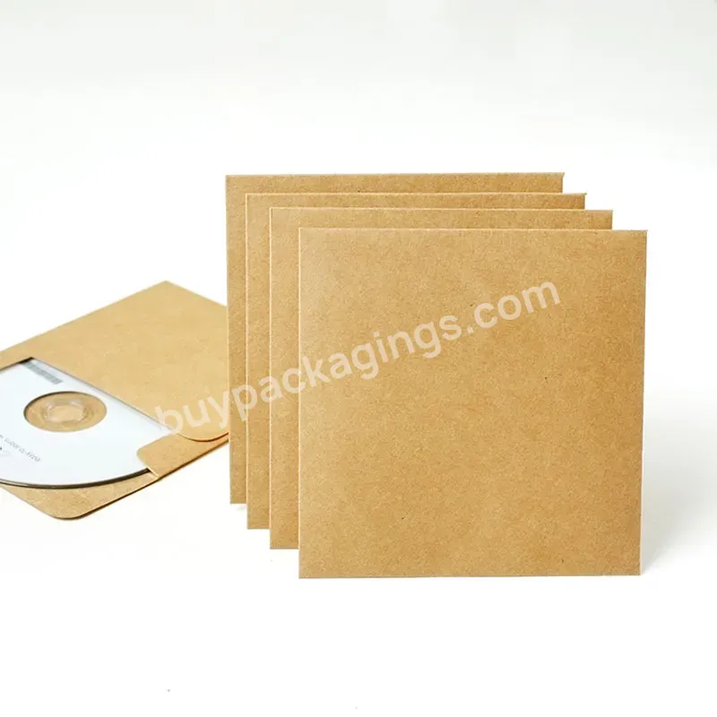 Hot Sale Square Custom Size Recycled Kraft Paper Cd Dvd Packaging Paper Envelopes