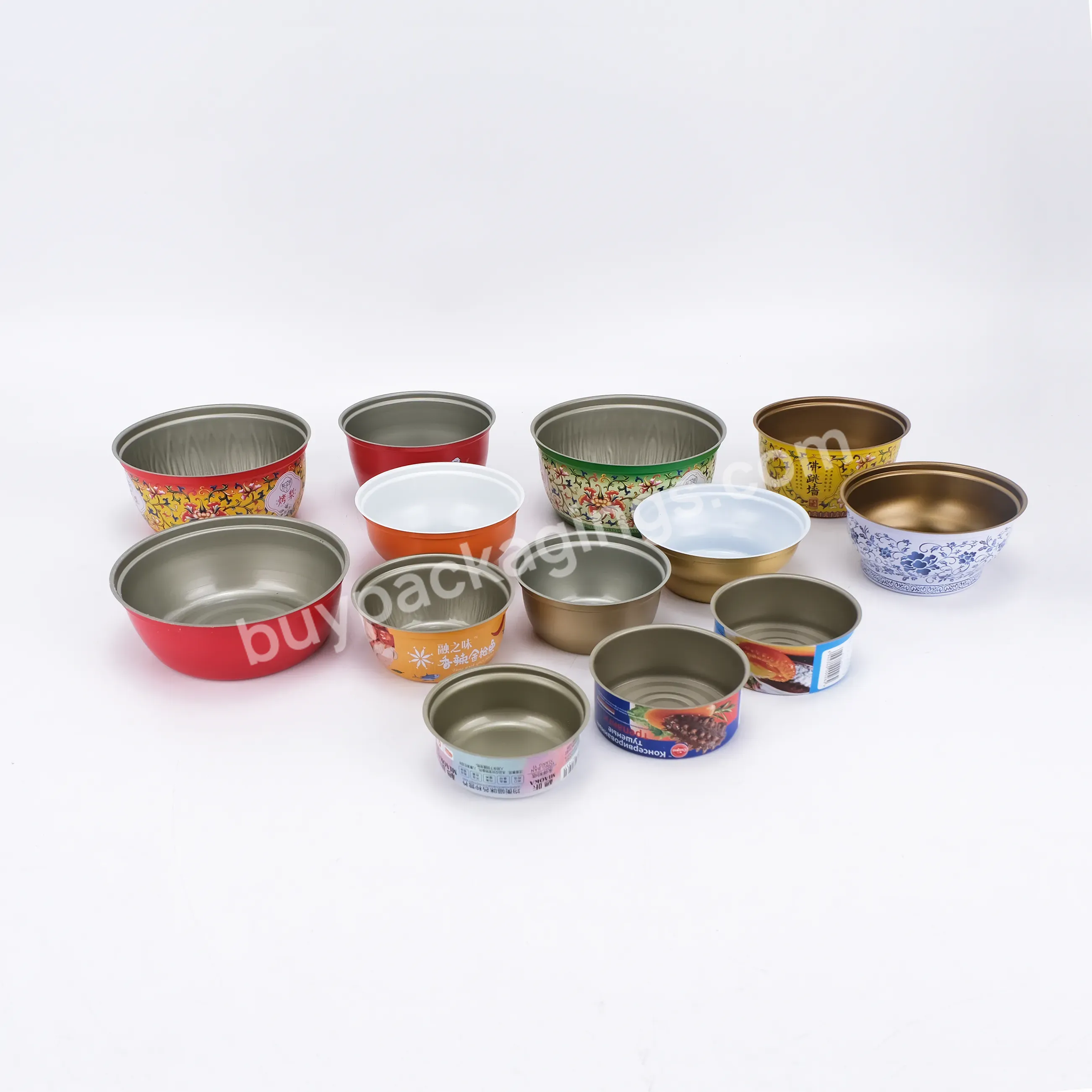 Hot Sale Two Piece Tin Can Food Grade For Sauce Meat Food Round Tinplate Bird's Nest Bowl With Easy Open Lid