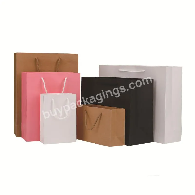 Hot Sale Washable Kraft Custom Recycled Handles Christmas Gift Wedding Packaging With Your Own Logo Paper Bag