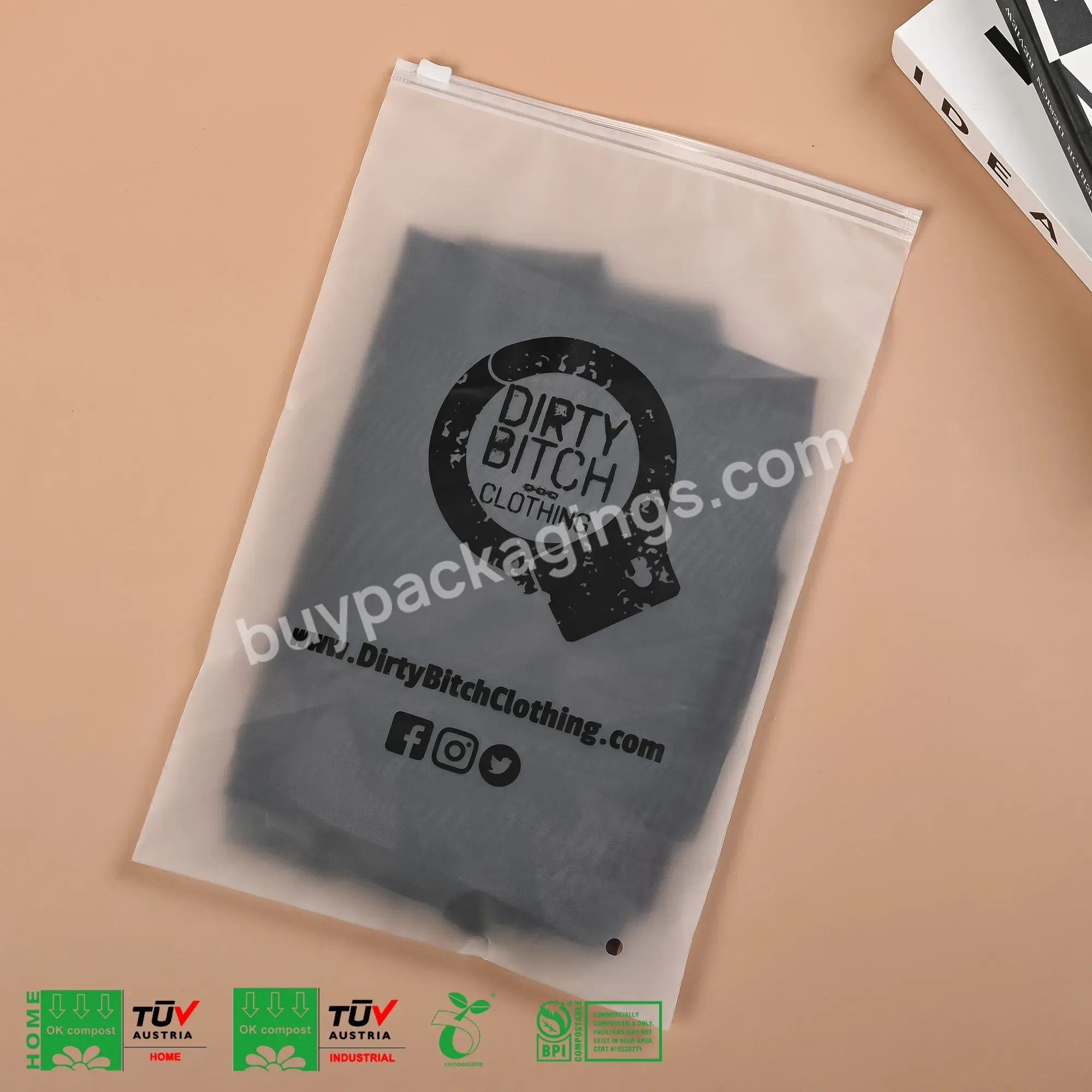 Hot Sale Zip Lock Bag Durable Zipper Pouch Bag Frosted Disposable Ziplock Bags Storagefor Clothing