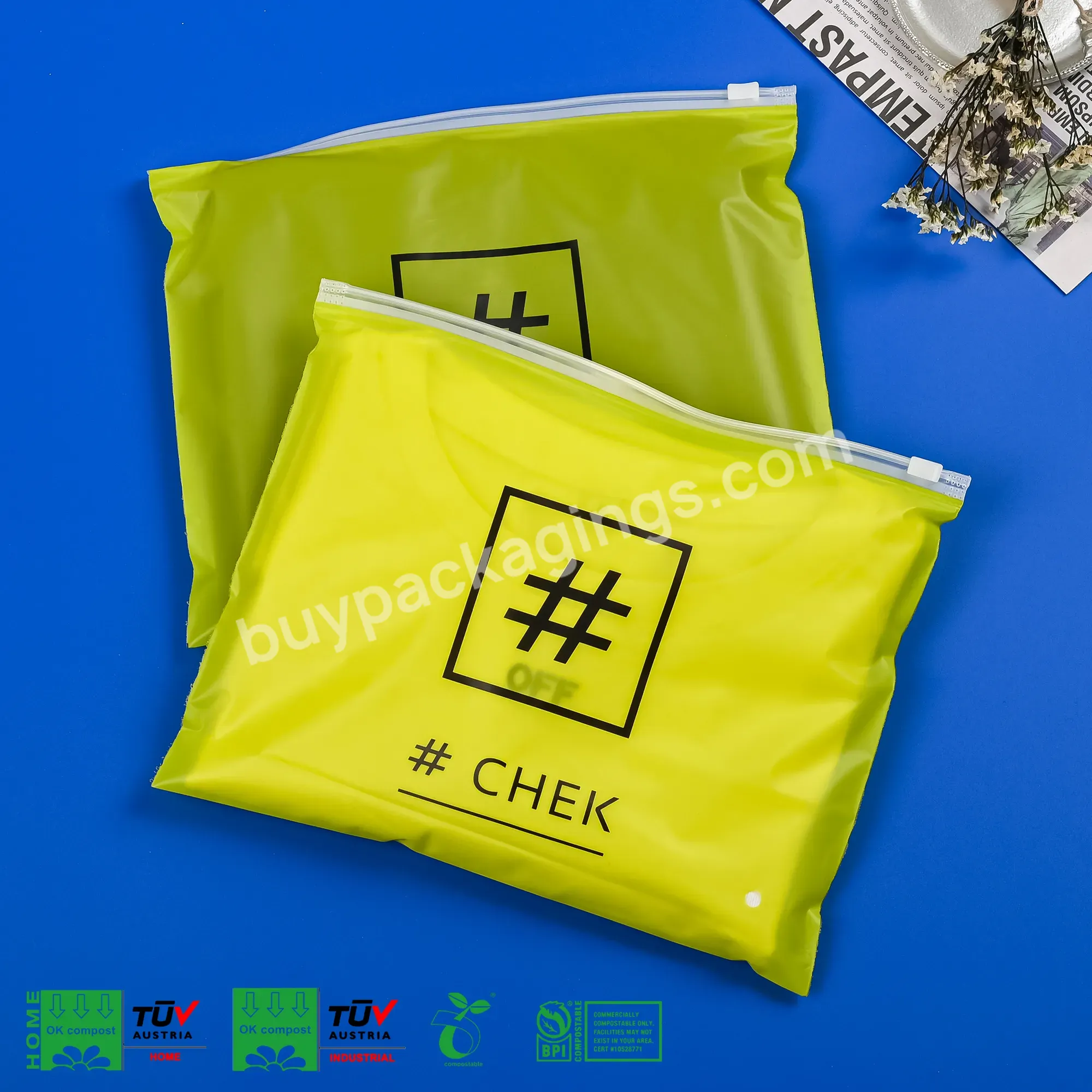 Hot Sale Zipper Plastic Zip Lock Bag Durable Plastic Bag With Zipper Frosted Ziplock Bags For Clothes Packaging
