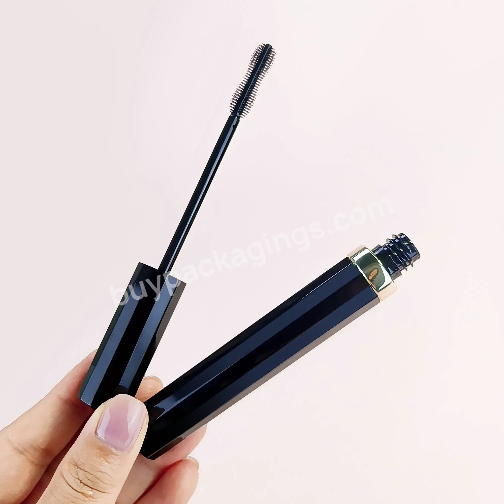 Hot Sales 12ml Round Aluminium Mascara Tubes Empty Black Eyeliner Container With Wand