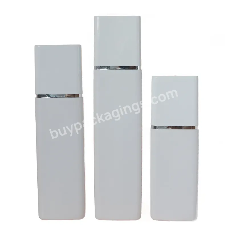 Hot Sales 150ml 200ml Square Pet White Bottle And White Lotion Pump For Face And Body Skin