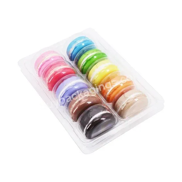 Hot Sales Clear Blister 12 Holes Clamshell Packaging Box Macaron Tray Plastic