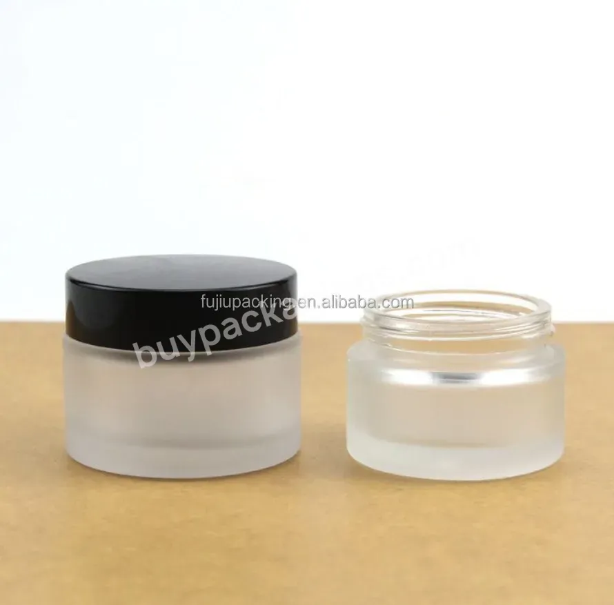 Hot Sales Custom Luxury Glass Frosted Cosmetic Cream Jar For Skin Care Cream