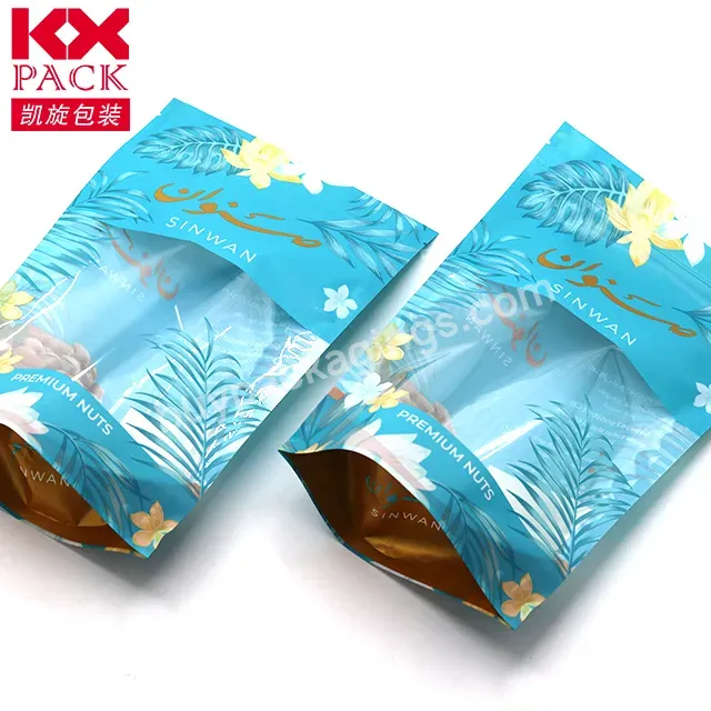 Hot Sales Custom Printed Food Packaging Bag Plastic Aluminum Foil Mylar Zipper Ziplock Bag Stand Up Pouch For Nuts Snack