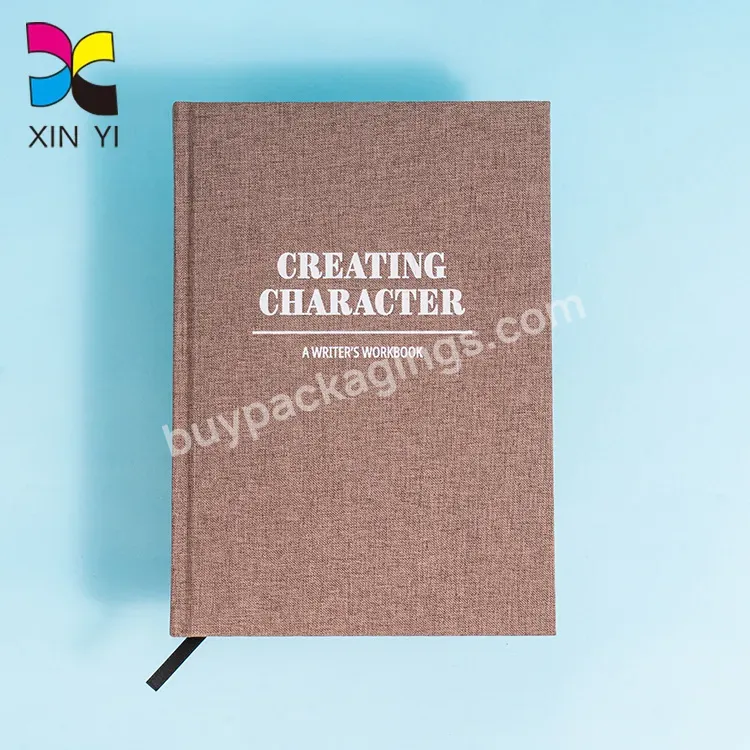 Hot Sales Elegant Journal Printing Fabric Linen Custom Hard Cover