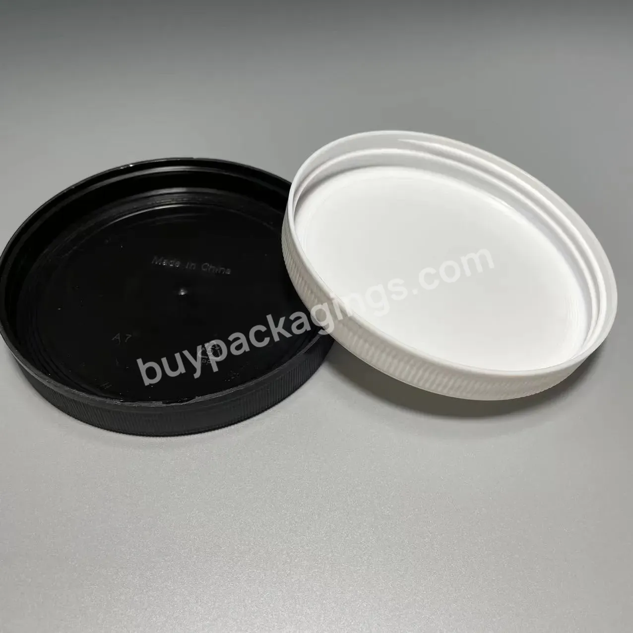 Hot Sales Pp 110/400 Ribbed Skirt Lid Plastic Screw Cap