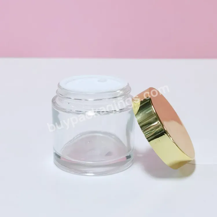 Hot Sales Transparent 80ml Cream Screw Lid Bottle Transparent Glass Jar Essential Oil Glass Jar For Cosmetic