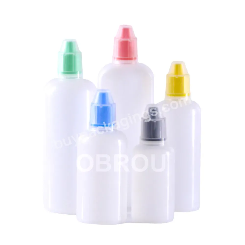 Hot Sell 10ml 15ml 20ml 30ml Liquid Oil Dropper Bottles 50ml 60ml 100ml 120ml Childproof Cap Type Squeezed Drop Bottle