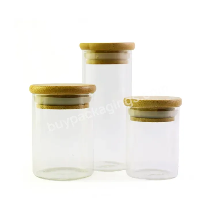 Hot Sell 1oz 2oz 3oz 4oz Child Resistant Silicone Seal Bamboo Lid Custom Logo Glass Jar - Buy 1oz 2oz 3oz 4oz Hot Sell Cr Black White Clear Glass Jar 3.5 Gram,Bamboo Wooden Plastic Cr Silicone Seal Lid,Custom Design Logo 3.5g Glass Jar Borosilicate C