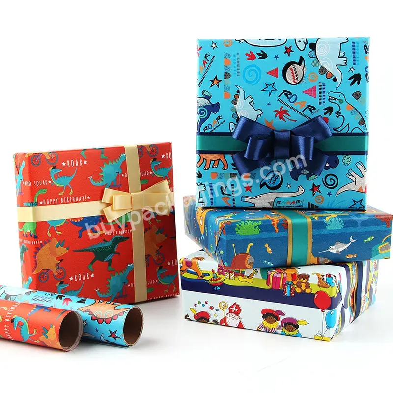 Hot Sell 50*70cm Cute Style Gift Wrapping Paper 80gsm Bond Paper For New Born Kids Birthday Gift Wrapping