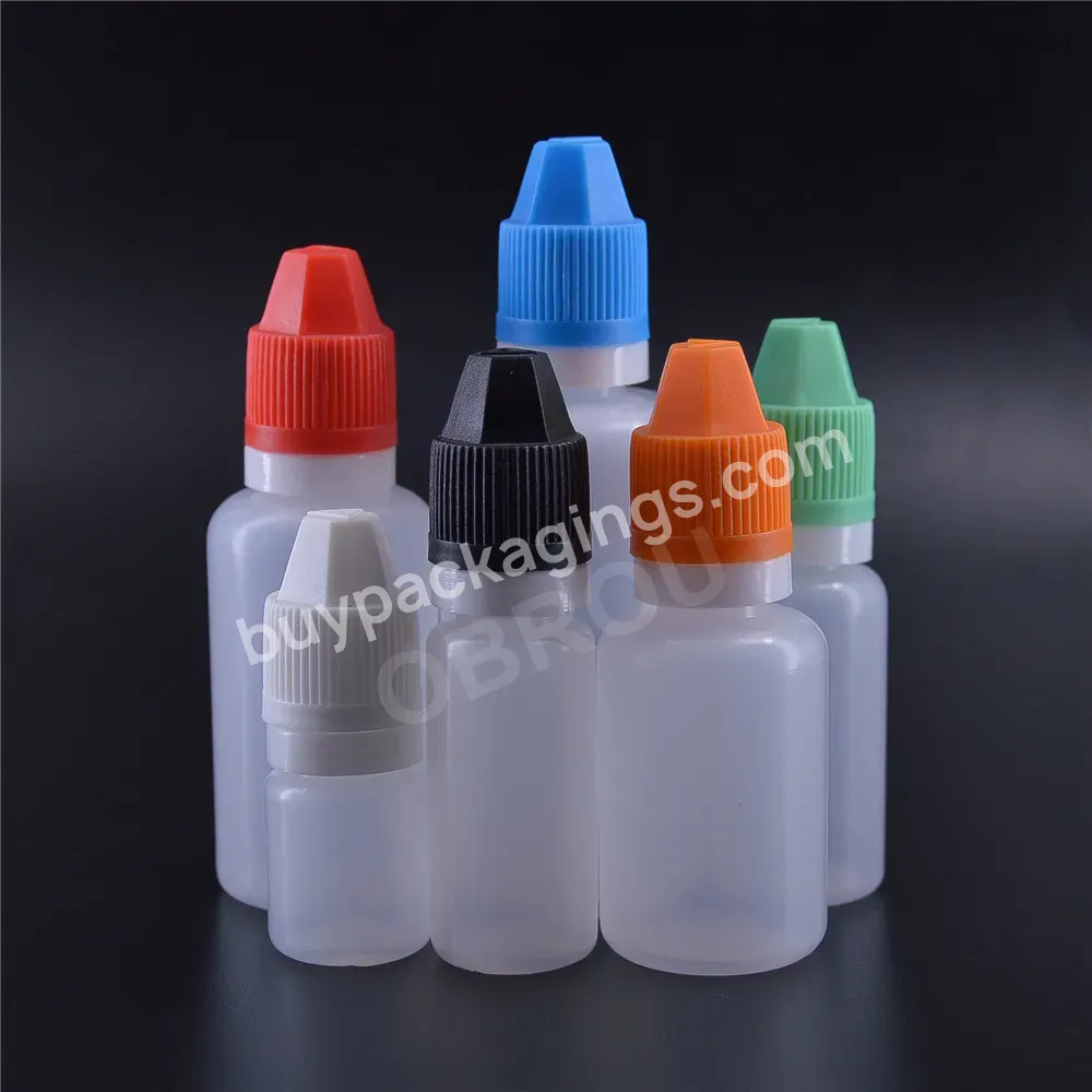 Hot Sell 5ml 10ml 15ml 20ml 30ml 50ml White Plastic Squeeze Cosmetic Oil Dropper Bottle With Crc Tamper Evident Cap - Buy Plastic Dropper Bottle,Plastic Oil Dropper,Plastic Dropper Bottle 30ml.