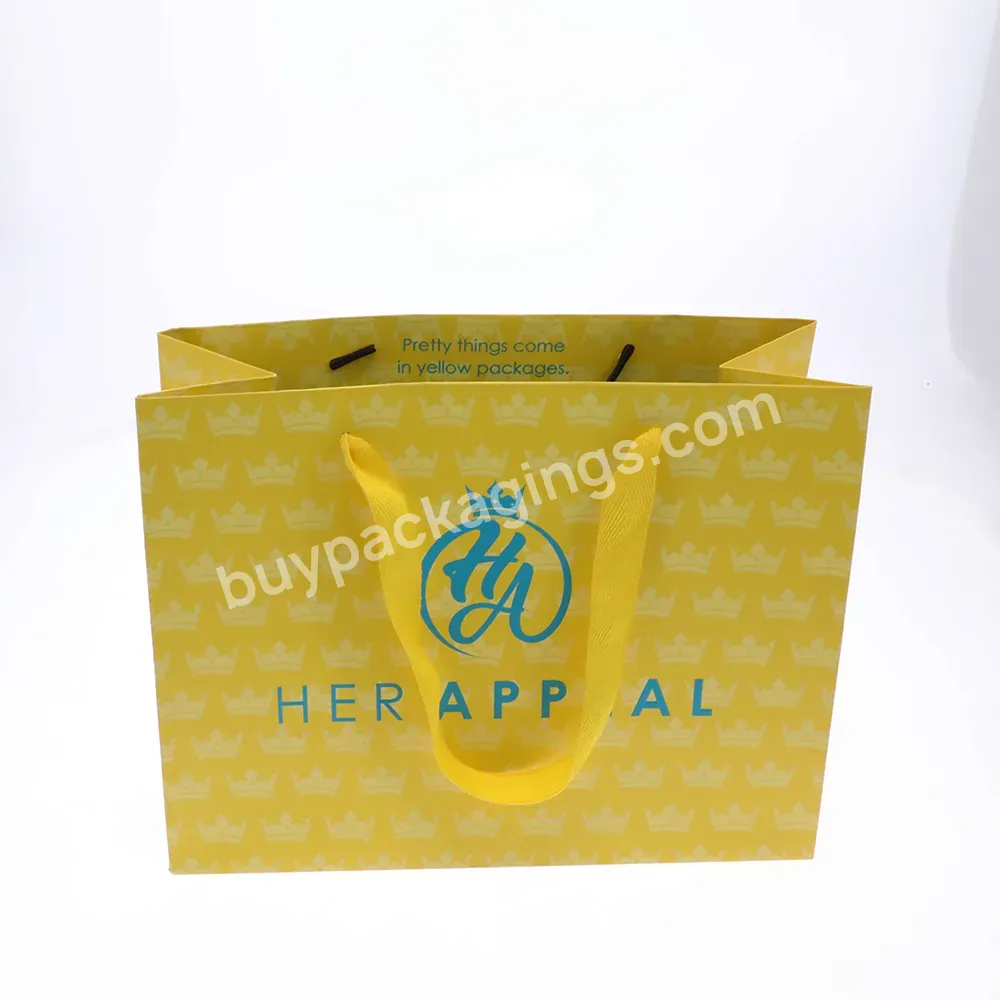 Hot Sell Art Paper Shopping Paper Bags For Cloth Cosmetics