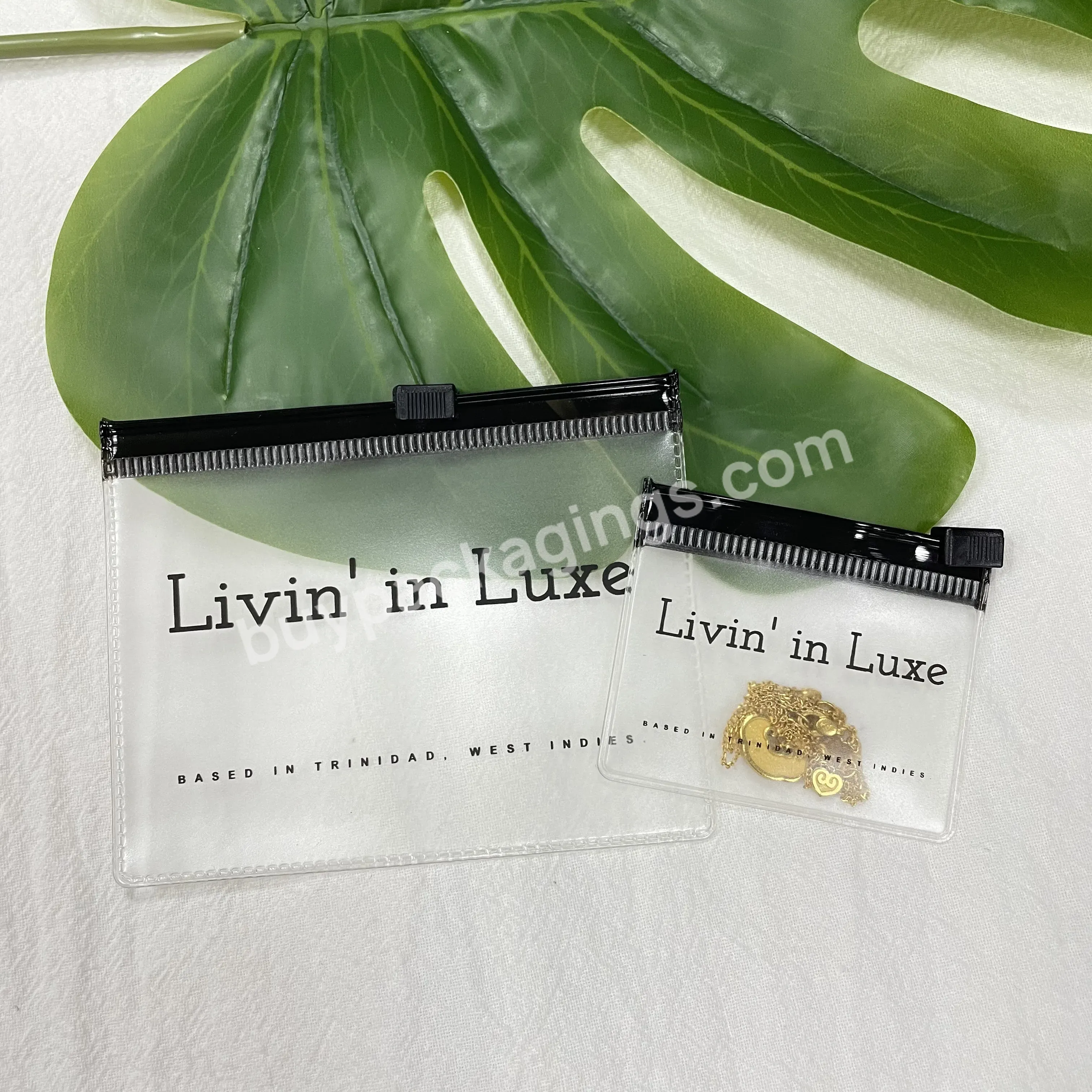 Hot Sell Beach Zipper Makeup Zipper Plastic Frosted Zipper Bag For Cosmetic With Customer Logo From China