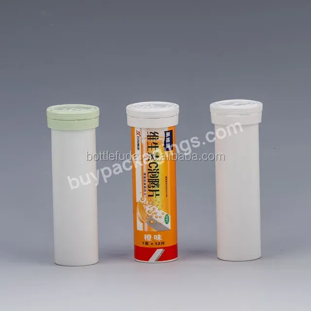 Hot Sell Empty Energy Drink Multivitamin Effervescent Energy Tablets Tubes Storing Vitamin Plastic Thin Tube For Pharma