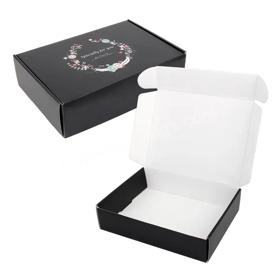 Hot Sell Gift Box Cosmetic Eco Friendly Luxury Branded Shipping Box Custom Logo Corrugated Black Packaging Paper Box