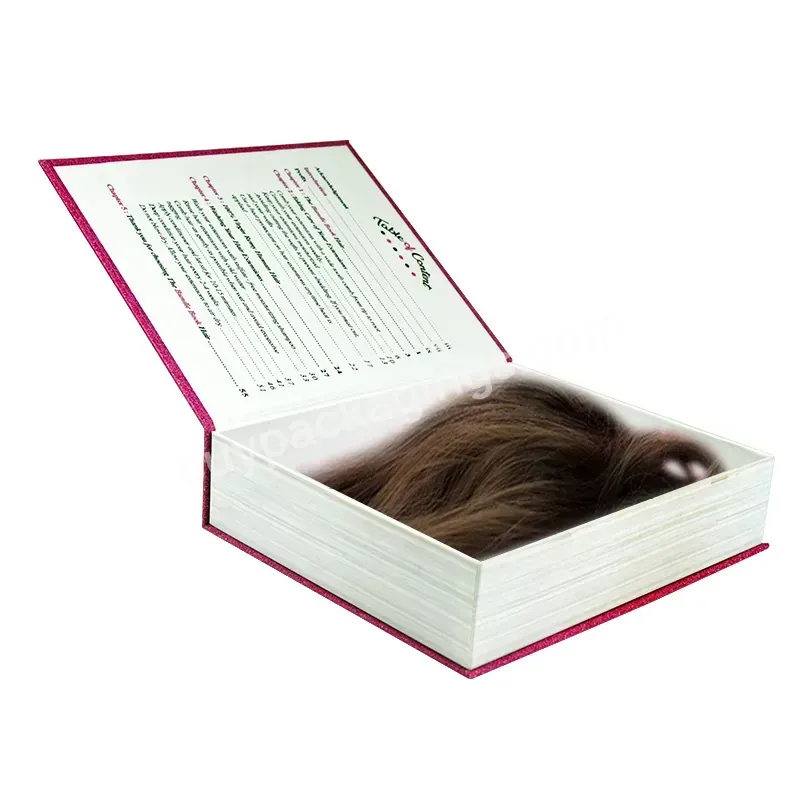 Hot Sell Gift Box Hair Bundle Packaging Box Book Style Box