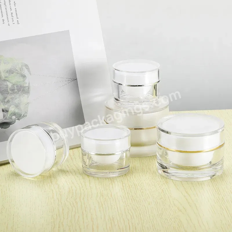 Hot Sell High Quality Square And Round Transparent Plastic Skin Care Cream Container 15g 30g Cosmetic Jars