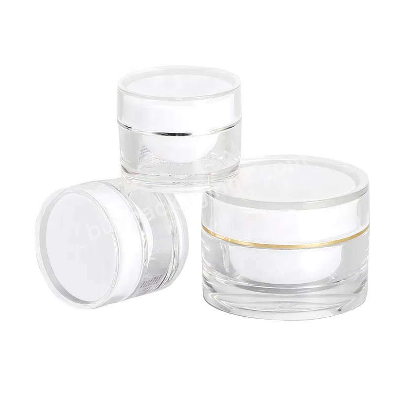 Hot Sell High Quality Square And Round Transparent Plastic Skin Care Cream Container 15g 30g Cosmetic Jars