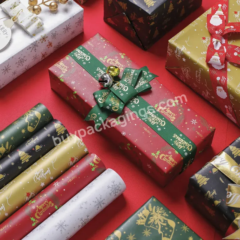 Hot Sell Wholesale Gift Packaging Craft Paper Christmas Wrapping Paper