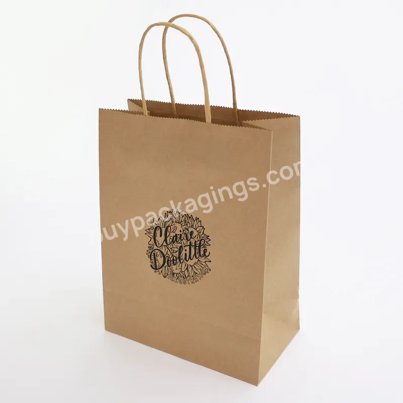 Hot Selling 100% Biodegradable Easy To Carry Paper Kraft Bag Gift Packaging Shopping Bags