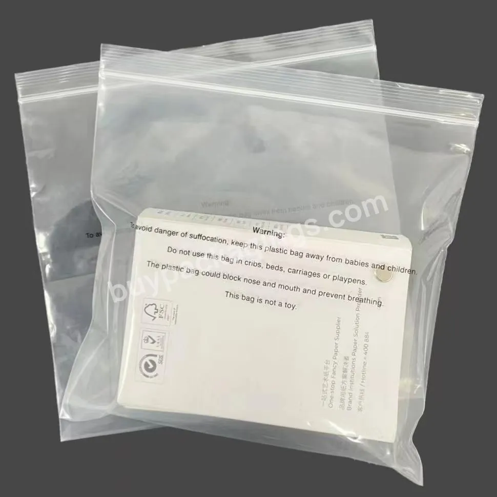 Hot Selling 100% LDPE Waterproof Resealable Bags Transparent Ziplock Bag For Package