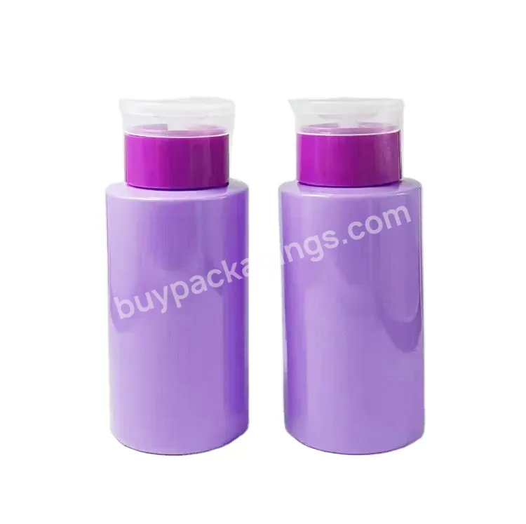 Hot Selling 100ml 180ml 200ml Purple Blue Empty Nail Polish Remover Dispenser Bottle Wholesale