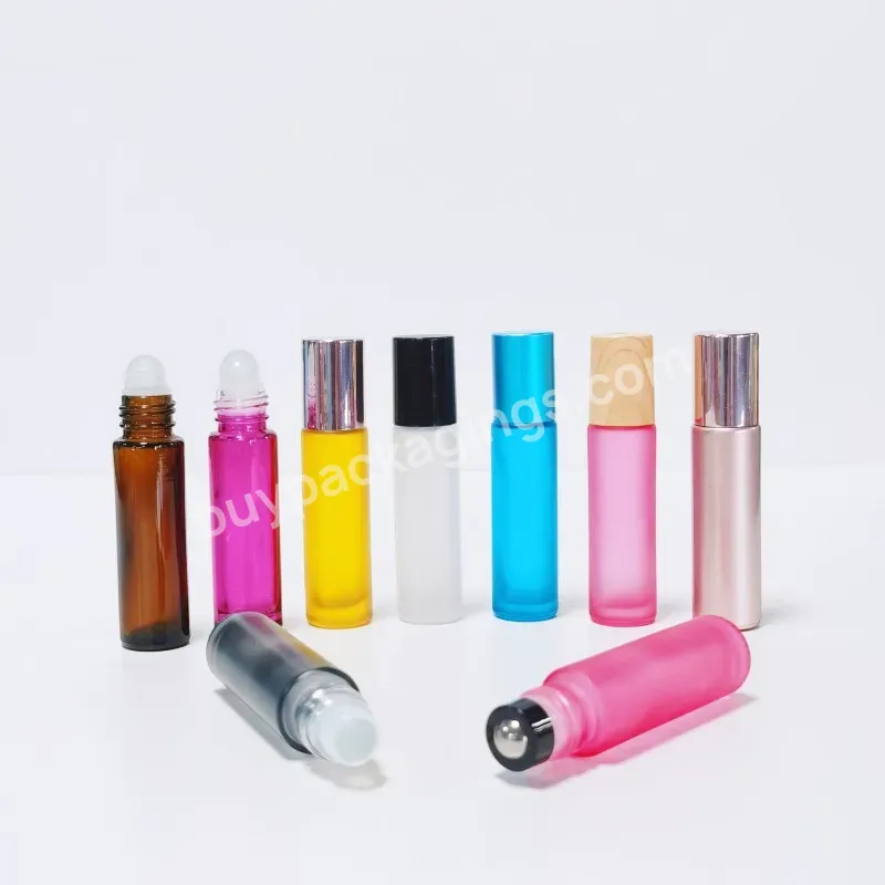 Hot Selling 10mlempty Essential Oil Perfume Cosmetic Glass Roll On Bottle With Roller Ball