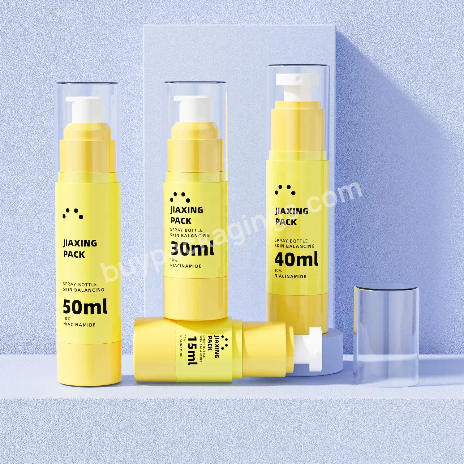 Hot Selling 15ml 30ml 40ml 50ml Plastic Toner Bottle Cosmetics Packaging Lotion Airless Twist Pump Bottle