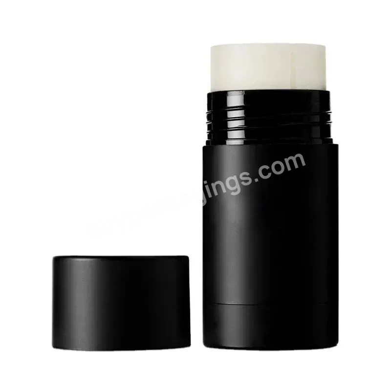 Hot Selling 15ml 30ml 50ml 75ml Empty Black Deodorant Bottles Twist Up Stick Tube Round Bottom Filling Stick Deodorant Container