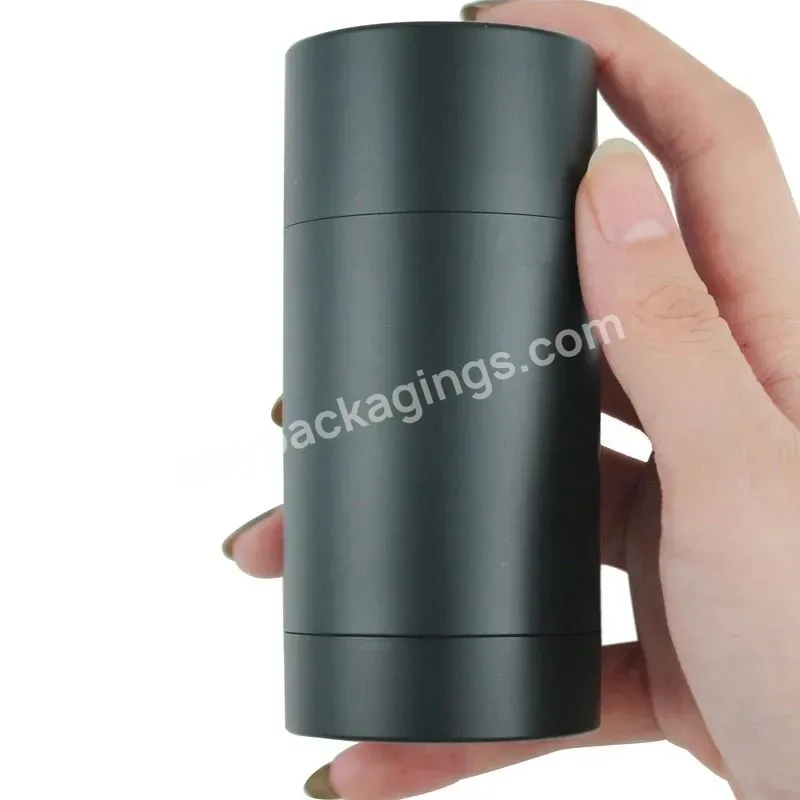 Hot Selling 15ml 30ml 50ml 75ml Empty Black Deodorant Bottles Twist Up Stick Tube Round Bottom Filling Stick Deodorant Container