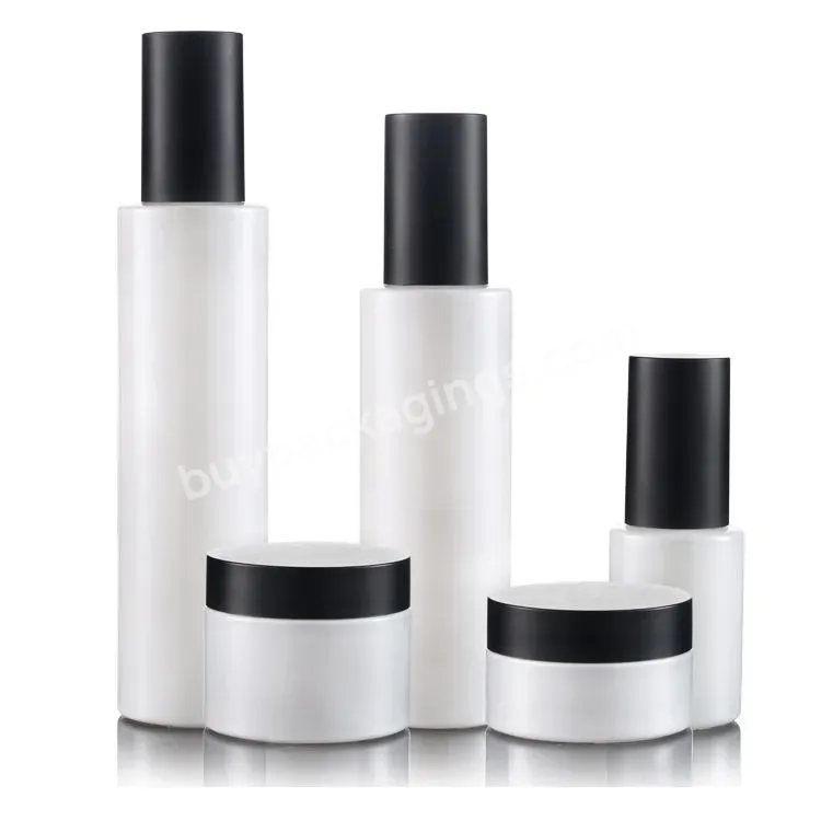 Hot Selling 30ml 100ml 120ml 30g 50g Plastic Bottle Cosmetic Set Pet Packaging Cream Jar And Round Shoulder Toner Bottle