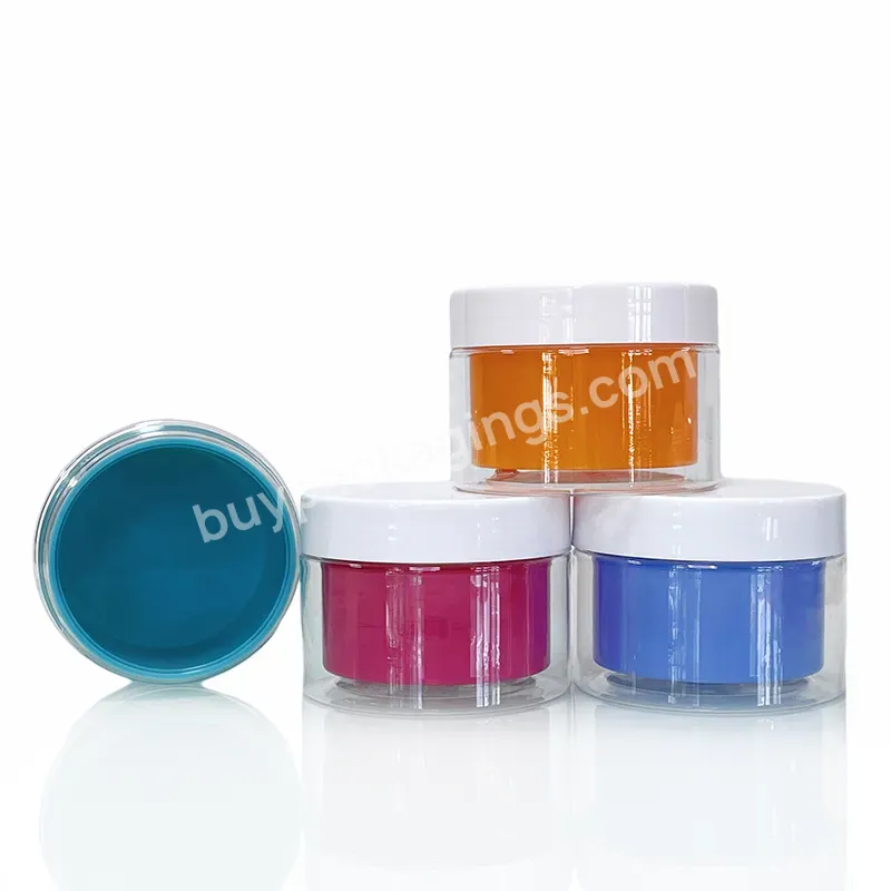 Hot Selling 30ml 50ml 80ml 100ml Plastic Packaging Double Wall Blue Empty Container Cosmetic Cream Jar For Skin Care Cream