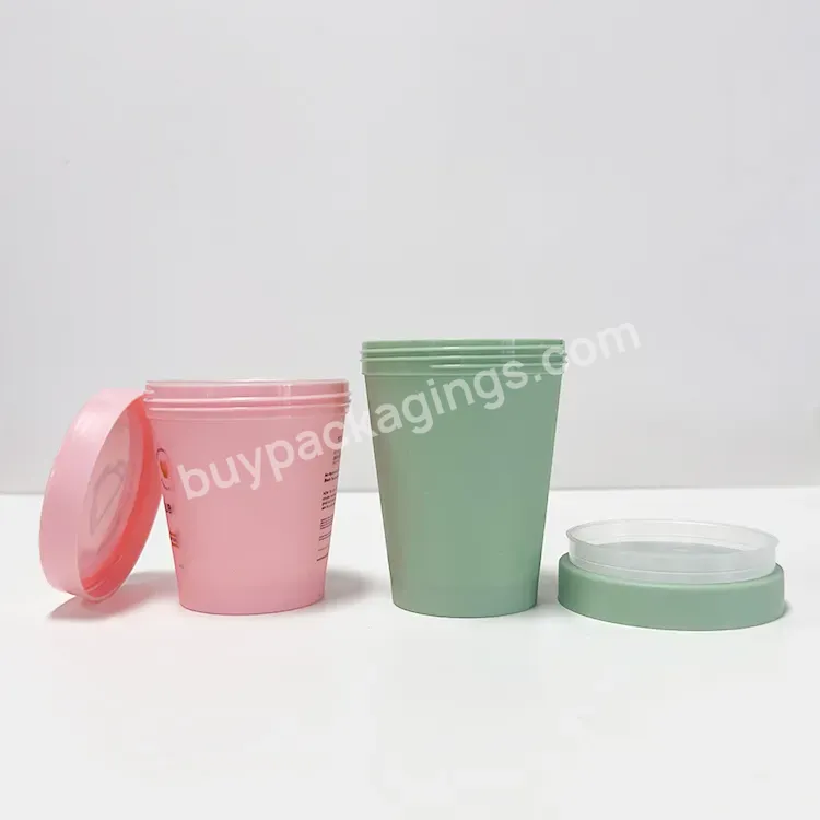 Hot Selling 50g 100g 200g Empty Plastic Black Pink White Green Cream Jars With Covers