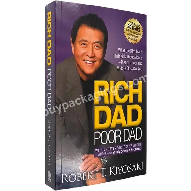 Hot Selling Adult book printing Personal Finance Books RICH DAD POOR DAD for Adult reading