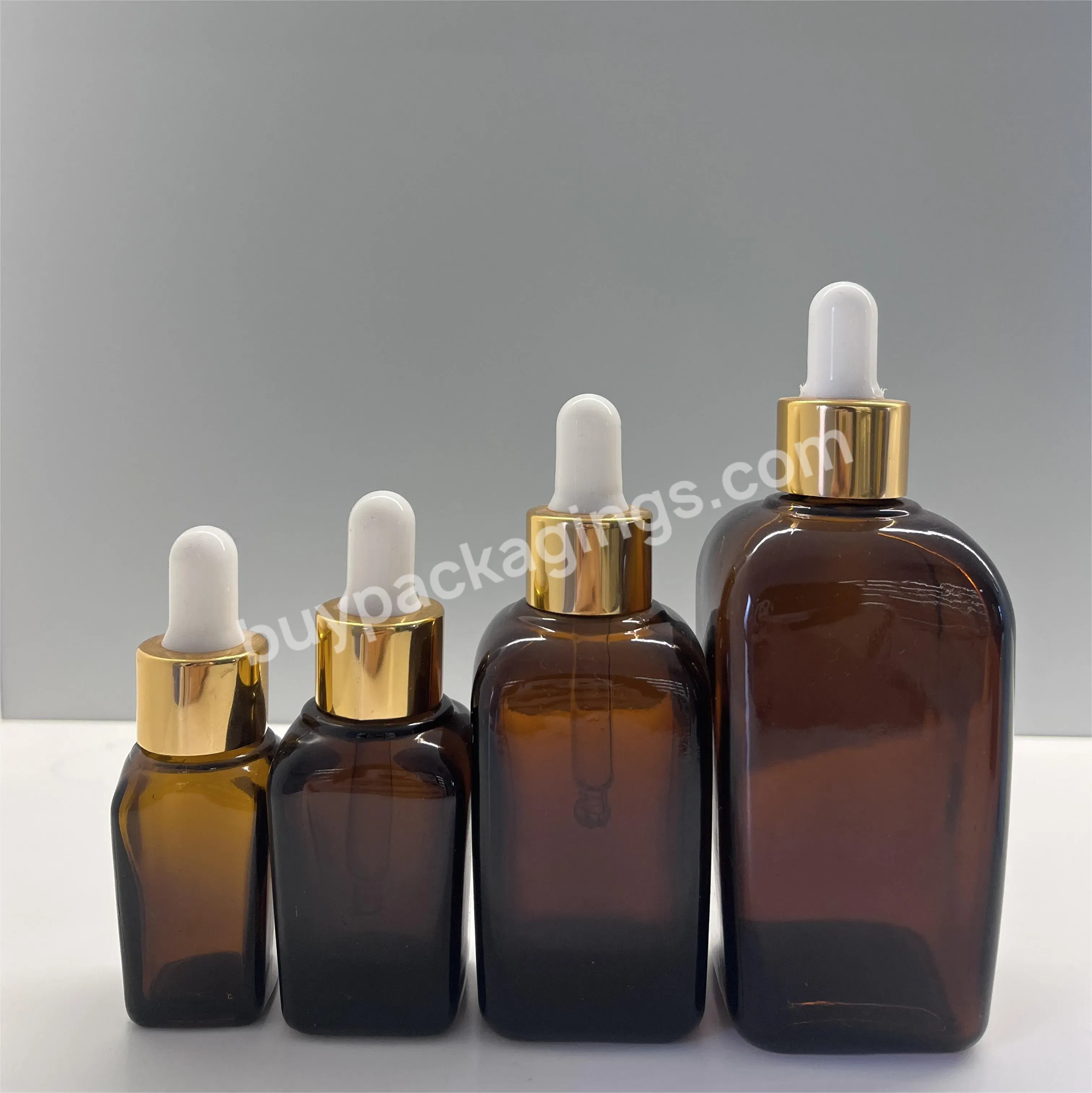 Hot Selling Amber Glass Cosmetic Face Serum Bottles Custom Empty Hair Essential Oil Dropper Bottle Wholesale