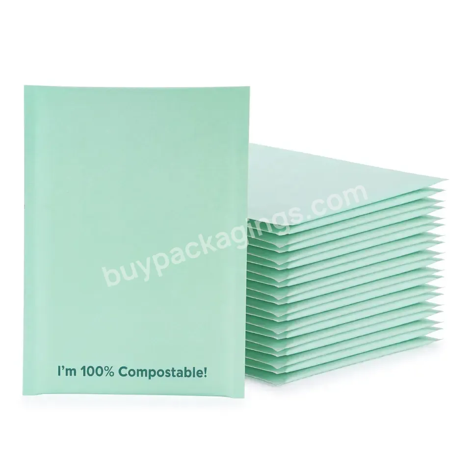 Hot Selling Biodegradable Shipping Padded Envelopes Custom Mailing Packaging 100% Compostable Kraft Bubble Mailer Bags - Buy Bubble Bag Oem Moisture-proof Foam Mailbox Lightweight Thick Shipping Mailbox Envelope,Wholesale White Bubble Mailer Biodegra