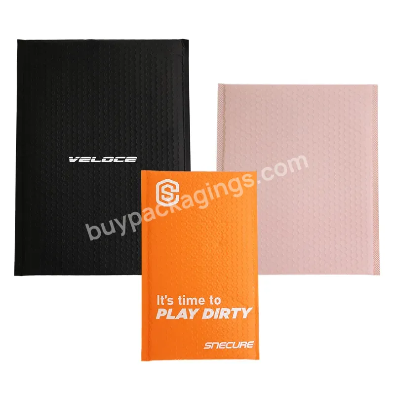 Hot Selling Bubble Envelopes Water Proof Bubble Mailer Golden Letter Printing Mailing Bags Custom Logo