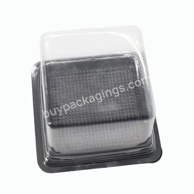 Hot Selling Cake Dessert Disposable Clear Plastic Square Single Compartment Cupcake Container