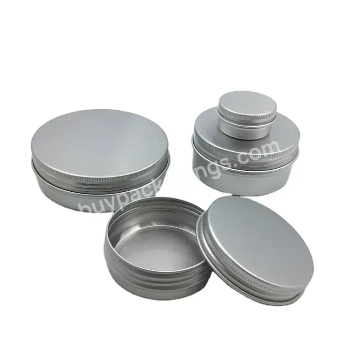Hot Selling Custom Color Metal Cosmetic Hair Gel Packaging Can Container Silver Aluminum Round Tin Jar