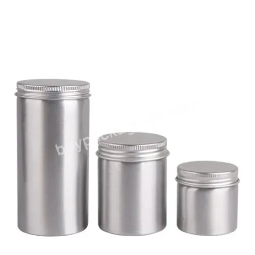 Hot Selling Custom Empty Aluminum Jar 50g 100g 200g 300g Tall Aluminum Tin Tea Storage Can