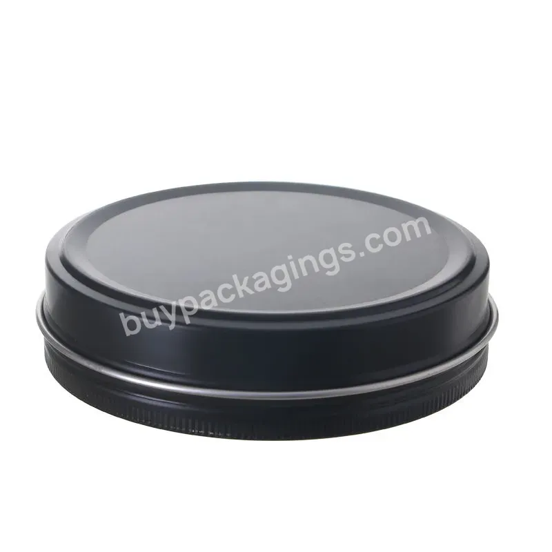 Hot Selling Custom Logo Round Aluminum Tin Cans Cosmetic Containers With Black Screw Lid Matt