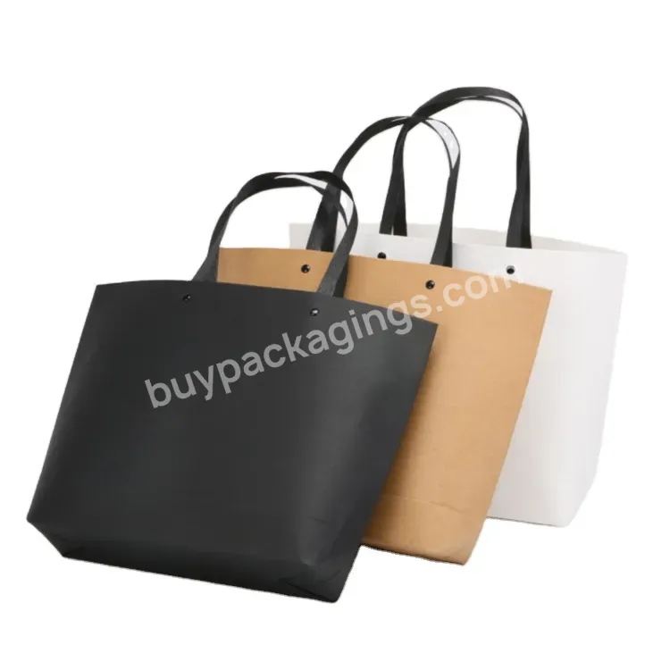 Hot Selling Custom Luxury Handle Boutique Shopping Packaging Customized Print Paper Gift Bags With Logo