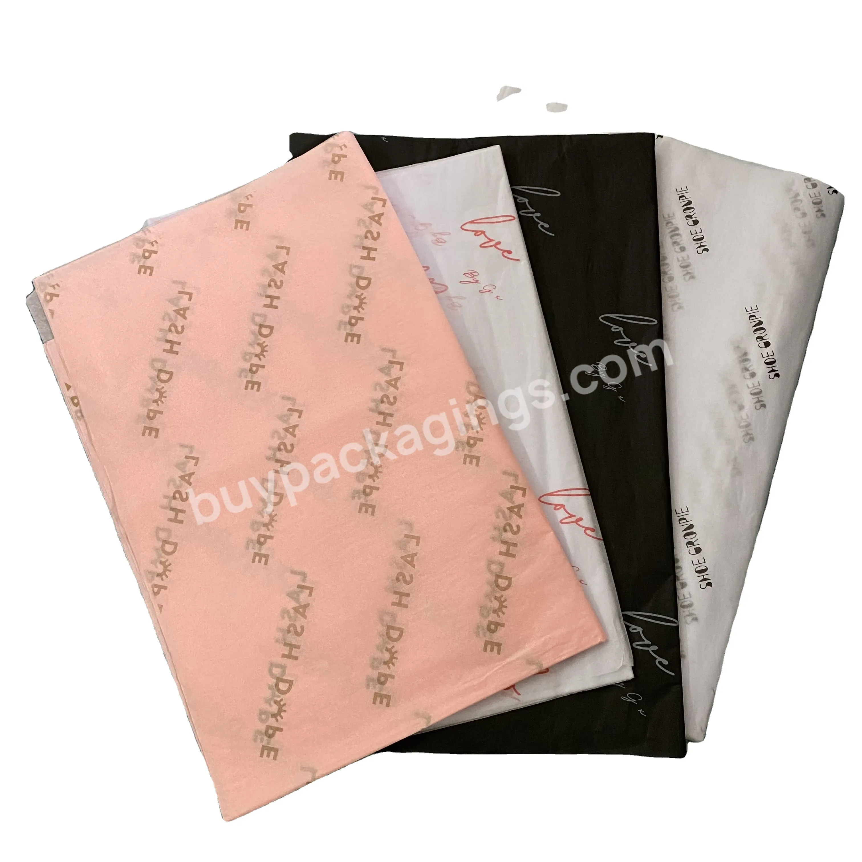 Hot Selling Custom Print Logo Tissue Wrapping Paper For Clothes Luxury Custom Gift Wrapper Tissue Paper Color For Bag