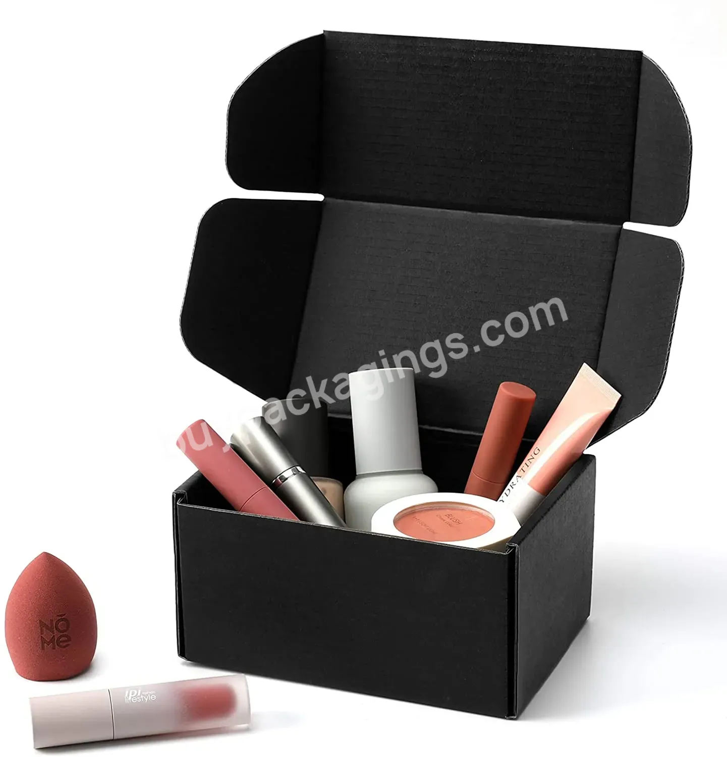 Hot Selling Custom Product Boxes Color Cosmetic Corrugated Packaging Mailing Boxes Black Shipping Box