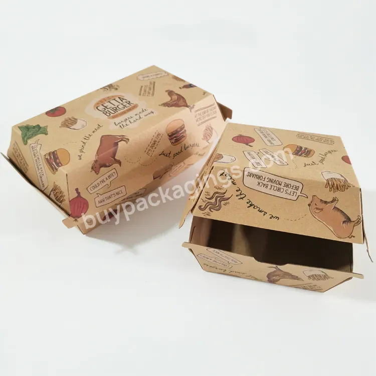 Hot Selling Customized Box Packaging Hamburgers Packaging Boxes For Small Business Take Away Boxes